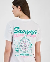 Grayson Threads, The Label Juniors' Snoopy Slice Shop Graphic Print T-Shirt