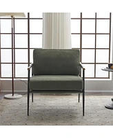 Upholstered Mid-Century Modern Lounge Chair and Comfortable Reading Armchair