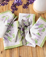 Elrene Lilac Garden Floral Dinner Napkins, 17" X 17"