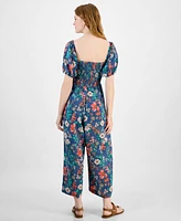 Tommy Hilfiger Women's Square-Neck Smocked Jumpsuit