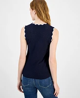 Tommy Hilfiger Women's Scalloped-Edge Pointelle Sweater