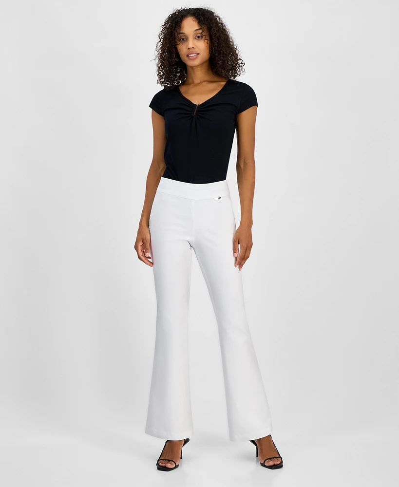 I.n.c. International Concepts Women's Flared-Leg Pull-On Pants, Exclusively at Macy's