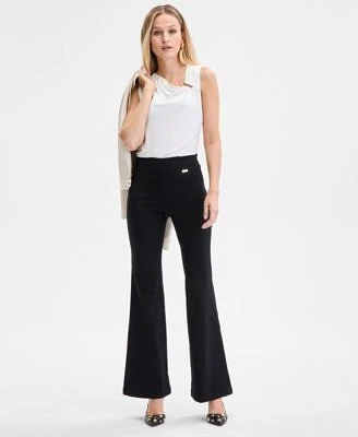 I.N.C. International Concepts Womens Flared Leg Pull On Pants 0 16p Exclusively At Macys