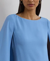 Lauren Ralph Women's Cape Georgette Cocktail Dress