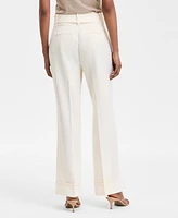 I.n.c. International Concepts Women's High-Rise Belted Cuffed Pants, Exclusively at Macy's