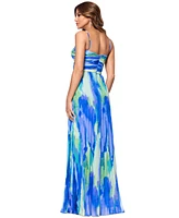 Xscape Women's Pleated Halter Gown