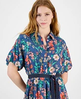 Tommy Hilfiger Women's Floral-Print Shirtdress