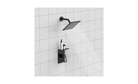 Shower Faucet with Storage Rack 8-inch Rain head decoration kit single spray Set