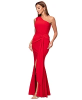 Xscape Women's Twist-Front One-Shoulder Gown