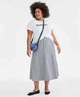 On 34th Plus Mama Graphic Knit Short-Sleeve Top, Exclusively at Macy's