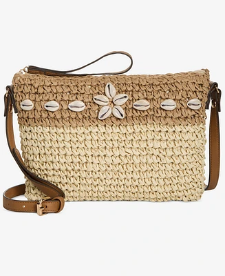 Style & Co Shell Straw Small Crossbody