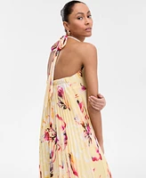 I.n.c. International Concepts Women's Printed Pleated Halter Dress, Exclusively at Macy's