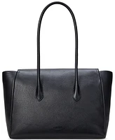 Lauren Ralph Pebbled Leather Extra-Large Tanner Satchel