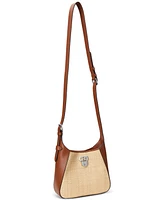 Lauren Ralph Lauren Raffia Mini Tanner Shoulder Bag
