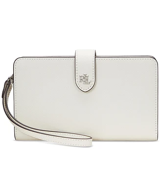 Lauren Ralph Lauren Crosshatch Leather Tech Wristlet