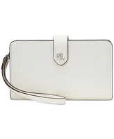 Lauren Ralph Lauren Crosshatch Leather Tech Wristlet