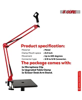 5 Core Mic Arm Adjustable Boom Microphone Stand Desk Mount Heavy Duty Brazo Para Microfono for Condenser Dynamic Mics - Ms Arm R