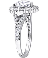 Macy's Moissanite Heart Ring (3 ct. t.w.) Sterling Silver