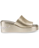 Karl Lagerfeld Paris Women's Calvina Slide Wedge Sandals