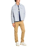 Scotch Soda Mens Relaxed Fit Textured Shirt Jacket Logo Graphic T Shirt Ralston Slim Fit Stretch Twill Pants