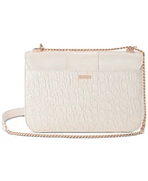 Brahmin Rosalie Sea Salt White Carman Small Leather Handbag