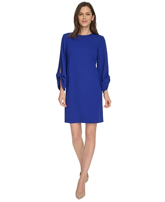 Calvin Klein Women's Blouson-Sleeve Shift Dress