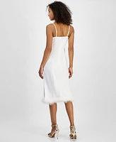 Rachel Roy Women's Delilah Feather-Hem Midi Dress