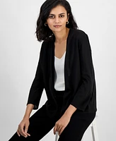 Kasper Women's Lurex A-Line 3/4-Sleeve Cardigan