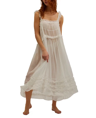 Free People Women's Moon Phase Sheer Midi Nightgown