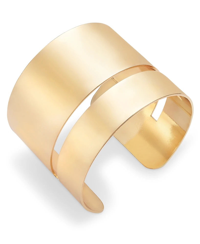 I.n.c. International Concepts Gold-Tone Double-Row Cuff Bracelet, Exclusively at Macy's