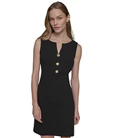 Karl Lagerfeld Paris Women's Notch-Neck Sleeveless Dress