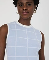 French Connection Women's Check-Print Sleeveless Dress