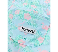 Hurley Big Boys Flamingo Printed Pull-On Swim Shorts