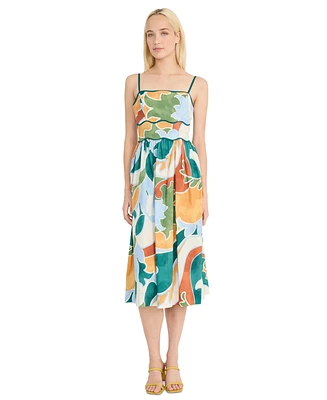 Donna Morgan Women's Cotton Printed Midi Dress