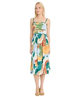 Donna Morgan Women's Cotton Printed Midi Dress