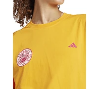 adidas Women's X Farm Rio Cotton Tropical Logo Graphic T-Shirt