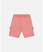 Deux par Toddler Boys French Terry Short Dark Old Rose - Toddler|Child