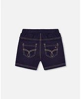 Deux par Big Girls Jegging Shorts Dark Denim Blue