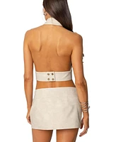 Edikted Womens Karly Open Back Top