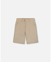 Deux par Big Boys Slant Pocket Bermuda Shorts Light Taupe