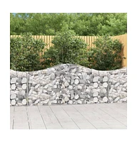 Arched Gabion Basket 78.7"x11.8"x31.5"/39.4" Galvanized Iron