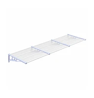 Door Canopy Gray and Transparent 117.1"x35.4" Polycarbonate