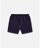 Deux par Toddler Girls Jegging Shorts Dark Denim Blue - Toddler|Child