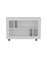 Fm Furniture Cowlic Console Table Melamine with Open Storage, Wengue