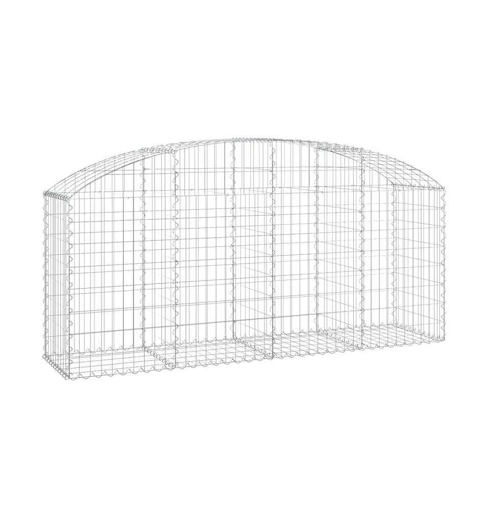 Arched Gabion Basket 78.7"x19.7"x31.5"/39.4" Galvanized Iron