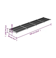 Door Canopy and Transparent 155.9"x35.4" Polycarbonate