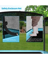 6 Feet Kids Entertaining Trampoline with Swing Safety Fence