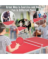 60 Inch Portable Tennis Ping Pong Folding Table with Accessories