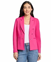 Jones New York Women's Faux Double Breasted Collared Jacket