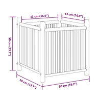 Planter 19.7"x19.7"x19.7" Bamboo